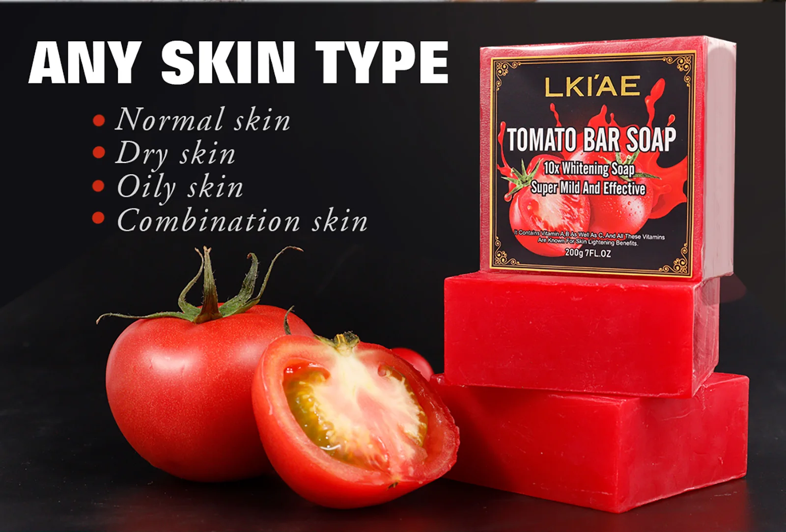 AILKE Organic Tomato Soap Bar, Lightening Skin, Deeply Clean, Exfoliate,Moisturizing, For Face, Body, 200g - Image 8