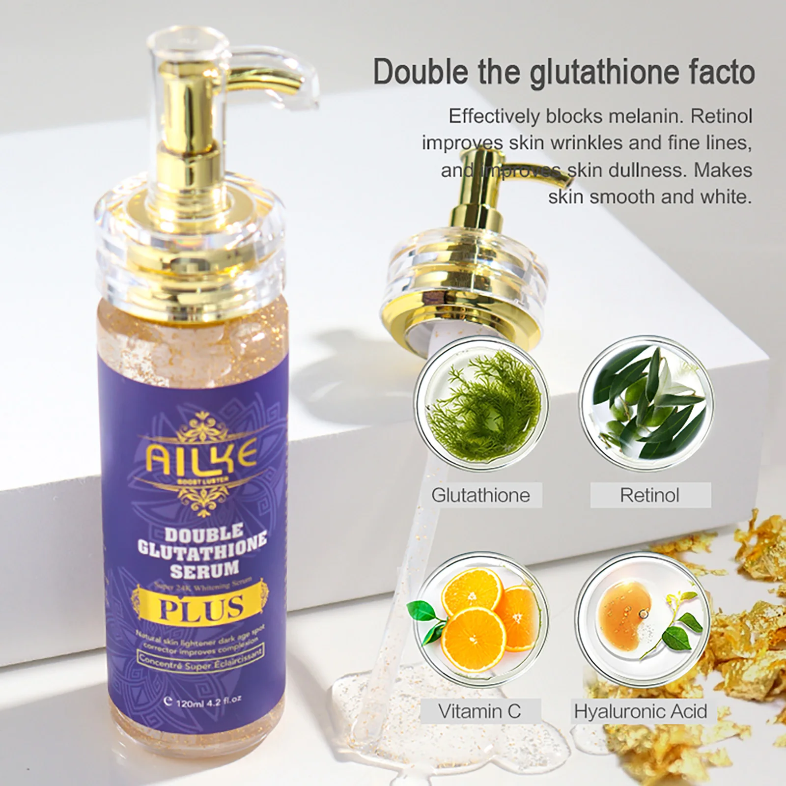 AILKE Glutathione Lighten Body Lotion, Moisturizing, Hydration, Even Skin tone, Improve Dark & Black Skin, - Image 13