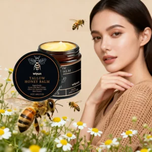 Tallow Honey Balm Glowing Hydrating Skin Enhacne Elasticity Improve Dullness Fade Fine Lines