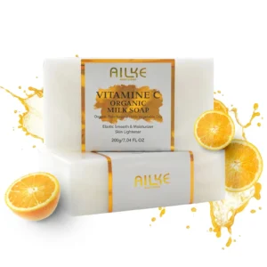 Ailke organic milk soaps containing vitamin C, whitening, wrinkle reducing, anti-aging, smoothing, and softening the skin,200g