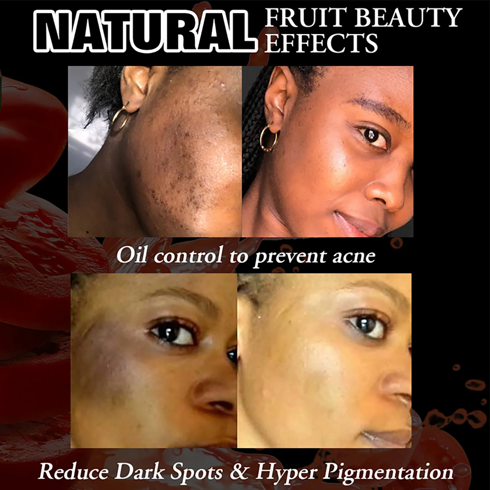AILKE Organic Tomato Soap Bar, Lightening Skin, Deeply Clean, Exfoliate,Moisturizing, For Face, Body, 200g - Image 2