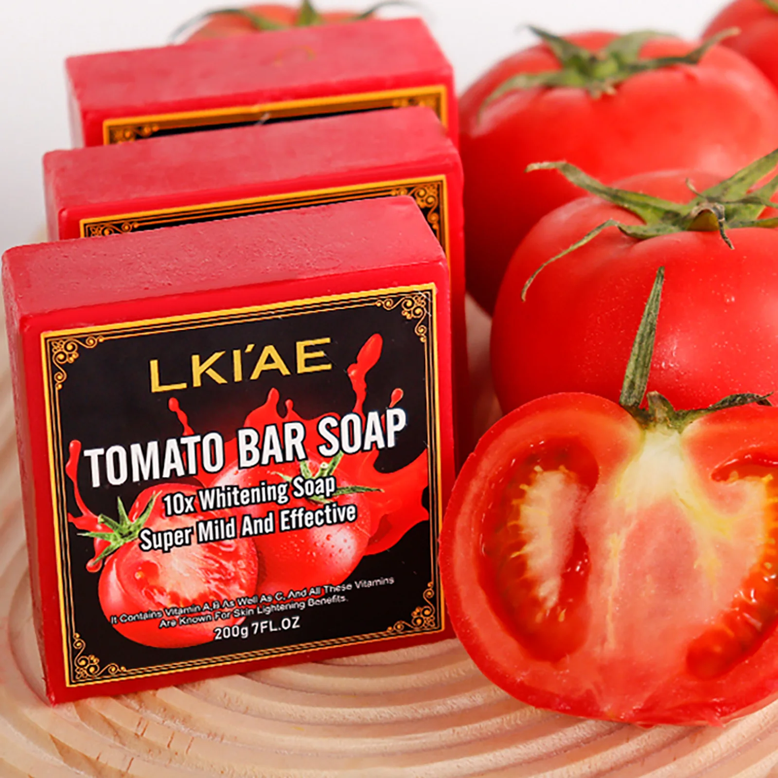 AILKE Organic Tomato Soap Bar, Lightening Skin, Deeply Clean, Exfoliate,Moisturizing, For Face, Body, 200g - Image 5