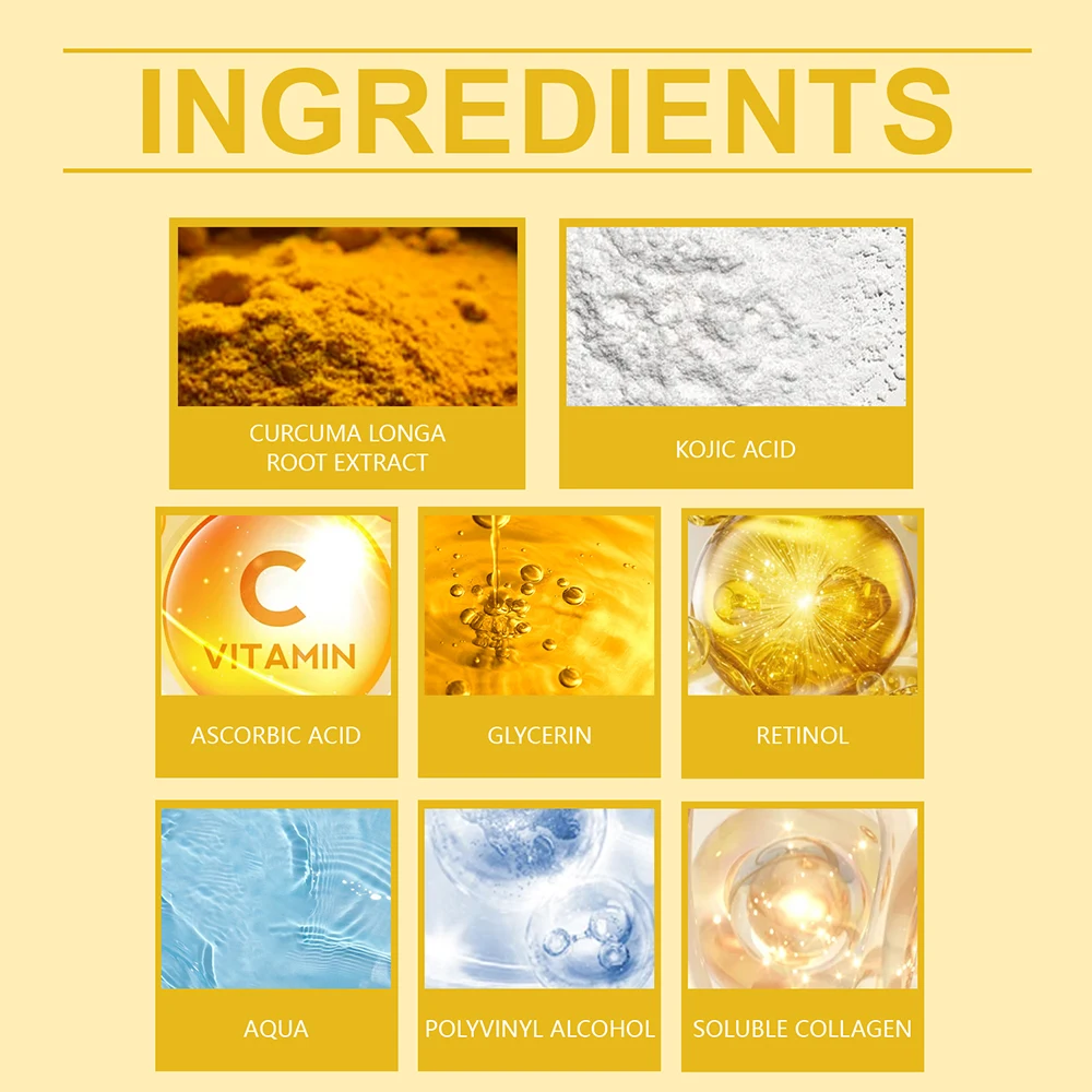75g Kojic Acid Turmeric Overnight Wrapping Peel Off Mask Nourishes Hydrolyzed Collagen - Image 2