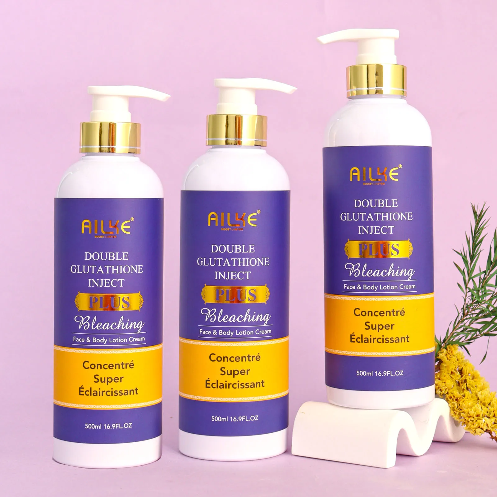 AILKE Glutathione Lighten Body Lotion, Moisturizing, Hydration, Even Skin tone, Improve Dark & Black Skin, - Image 11