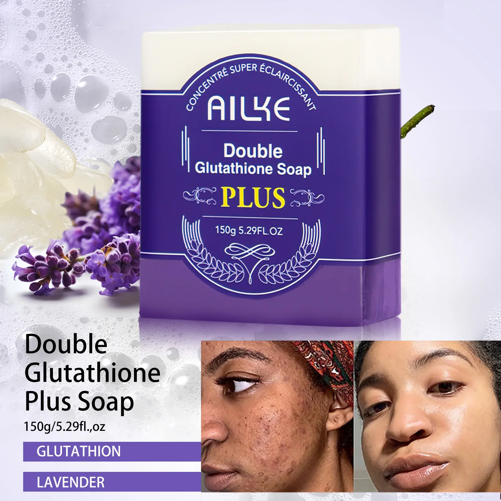 AILKE Glutathione Lighten Body Lotion, Moisturizing, Hydration, Even Skin tone, Improve Dark & Black Skin, - Image 6