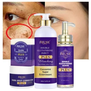 AILKE Glutathione Lighten Body Lotion, Moisturizing, Hydration, Even Skin tone, Improve Dark & Black Skin,