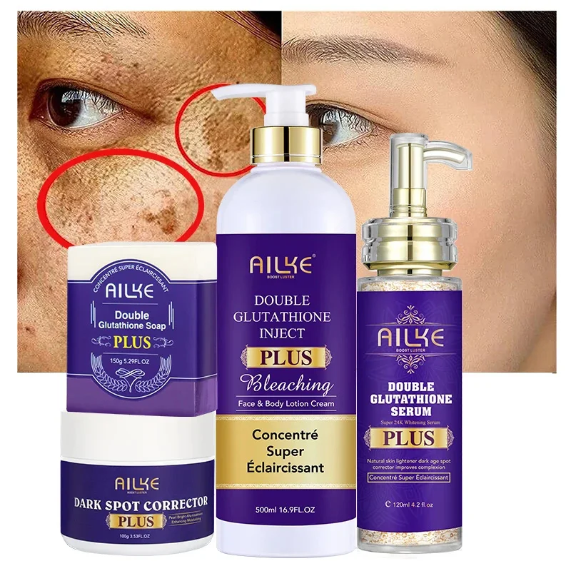 AILKE Glutathione Lighten Body Lotion, Moisturizing, Hydration, Even Skin tone, Improve Dark & Black Skin,